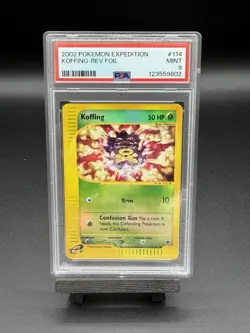 2002 Pokemon Expedition Koffing #114 - Reverse Holo - PSA 9 - Very Low Pop 28 - Image 1