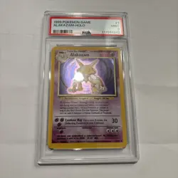Pokemon Alakazam Base Set Unlimited Holo Rare #1 PSA 9 Mint - Image 1