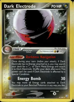 Dark Electrode 4/109 Holo Rare EX Team Rocket Returns Pokemon - Image 1