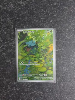 Bulbasaur 166/165 Pokemon TCG 151 Illustration Rare Full Art English NM - Image 1