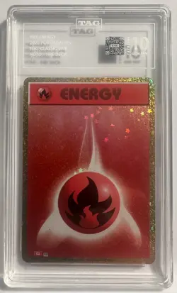 Pokemon TCG Fire Energy Basic Energy Holo Classic TAG Graded 2023 Japanese - Image 1