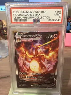 2022 POKEMON SWSH ULTRA-PREMIUM COLLECTION #261 FULL ART/CHARIZARD VMAX PSA 9 - Image 1