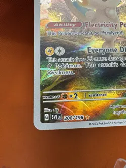 2023 Pokemon TCG - Pachirisu - Scarlet & Violet Base Set IR No. 208/198 NM - Image 4