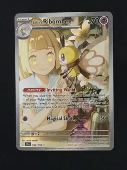 Pokemon TCG Journey Together: Lillie's Ribombee Illustration Rare Card 164/159 - Image 1