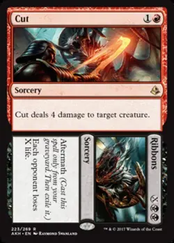 Cut // Ribbons ~ Heavily Played Amonkhet MTG Magic UltimateMTG Multi-Color Card - Image 1