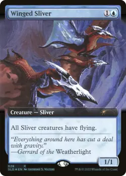 Winged Sliver (Secret Lair Extended Art) FOIL Promo PLD Rare CARD ABUGames - Image 1