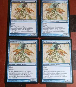 Mtg x4 Spellstutter Sprite x4 NM/ VLP Lorwyn Faerie Wizard Magic Cards - Image 2