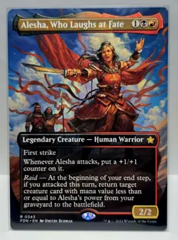 Alesha, Who Laughs at Fate 343 FDN Borderless Non-foil Foundations MTG Magic - Image 1