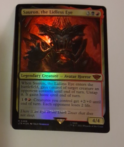 Sauron, the Lidless Eye FOIL HP LOTR Lord of the Rings MTG Magic the Gathering - Image 1