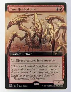 Two-Headed Sliver (Extended Art) Secret Lair Drop Foil, NM - MTG - Image 1