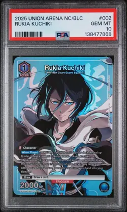 2025 BLC-3-002 Rukia Kuchiki Union Arena Bleach English PSA 10 - Image 1