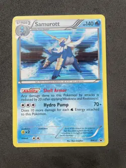 POKEMON PROMO CARD - BLACK AND WHITE EXPANSION - SAMUROTT BW22 (HOLO) NM - Image 1