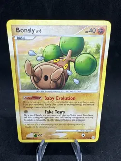 Bonsly 71/130 Common Non Holo Pokemon Card TCG - Diamond and Pearl - LP - Image 1