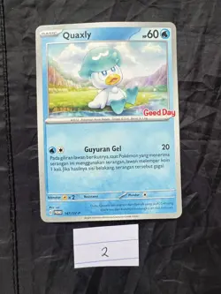 Rare Pokemon Card, Quaxley 147/SV-P Good Day Stamp Promo Indonesian - Image 2