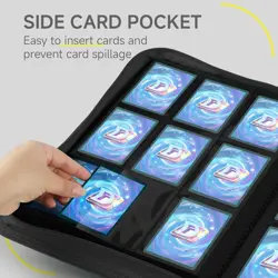 9 Pocket Trading Card Zip Binder, 360 Cards, Premium Exo-Tec Album Mater - Image 5