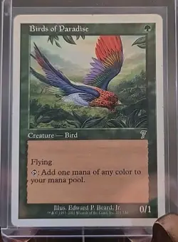 Birds of Paradise 7th Edition MTG Regular Moderately Played - Image 3