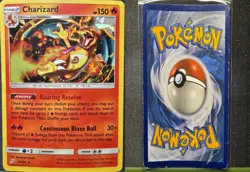 CHARIZARD 14/181 RARE TEAM UP POKEMON REVERSE CRACKED HOLO HP - Image 3