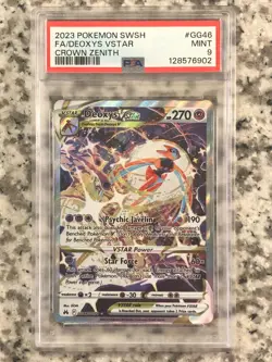 2023 Pokemon Crown Zenith Galarian Gallery Deoxys VSTAR GG46 PSA 9 Mint - Image 1