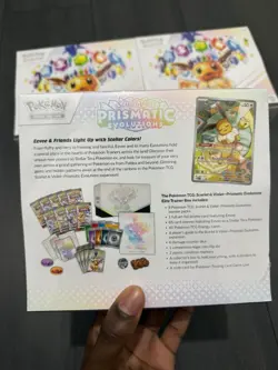 X1 Pokemon TCG Prismatic Evolutions ETB Brand New Sealed - SMALL RIP - Image 3