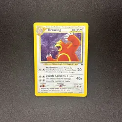 Pokemon TCG Neo Discovery Ursaring Holo Rare Card 15/75 With Swirl Nm - Image 1