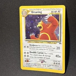 Pokemon TCG Neo Discovery Ursaring Holo Rare Card 15/75 With Swirl Nm - Image 3