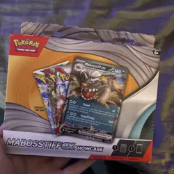 Pokemon TCG Mabosstiff ex Showcase Box SEALED with 3 Booster Packs & 1 Foil NEW - Image 1