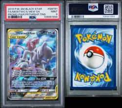 Pokemon Mewtwo & Mew GX SM191 Sm Holo PSA 9 - Image 3