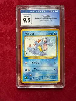 Pokemon TCG JPN Totodile No. 150, Neo Premium Fire CGC 9.5 - Image 1