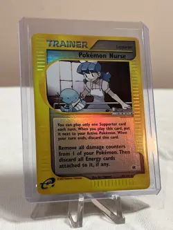 Pokemon Nurse 145/165 Expedition Base Set Reverse Holo Rare #145 E-Series MP - Image 3