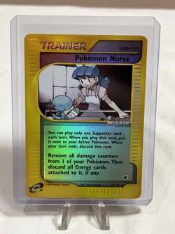 Pokemon Nurse 145/165 Expedition Base Set Reverse Holo Rare #145 E-Series MP - Image 4