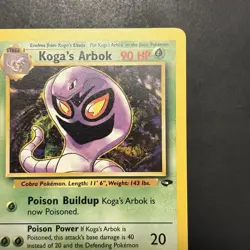 Pokemon Vintage Non-Holo Rare Koga's Arbok 25/132 Gym Challenge WotC NM - Image 3