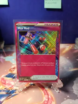 Max Rod 116/131 SV: Prismatic Evolutions Ace Spec Holo Pokemon TCG - Image 1