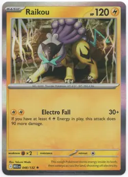 Raikou Holo Rare #048/132 Pokemon Mega Evolution Lightly Played - Image 1