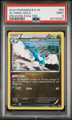 2012 Pokemon Black & White Dragons Exalted #84 Altaria Holo PSA 9 Mint - Image 1