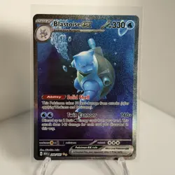 Pokemon Scarlet and Violet 151 Blastoise Ex Special Illustration Rare 200/165 NM - Image 1