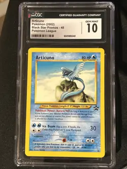 Articuno 48/53 2002 Pokemon League Wotc Vintage Black Star Promo Pokemon Cgc 10! - Image 1
