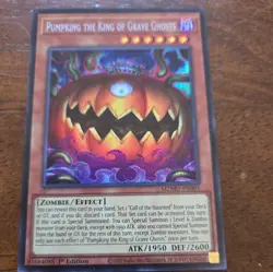 Pumpking the King of Grave Ghosts 1st Edition Secret Rare MZMU-EN001 Yu-Gi-Oh! - Image 1