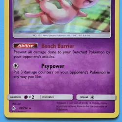 Mew 76/214 Unbroken Bonds Holo Rare Pokemon Trading Card Game - Image 3