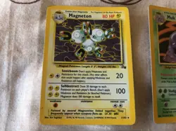 Pokemon TCG Magneton 11/62 & Muk 13/62 Holo Fossil Cards - Image 2