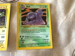 Pokemon TCG Magneton 11/62 & Muk 13/62 Holo Fossil Cards - Image 3