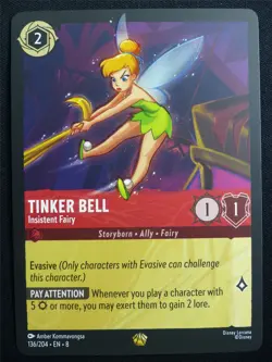 Tinker Bell Insistent Fairy 136/204 - Lorcana Card #30V - Image 1