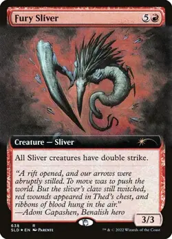 Fury Sliver - Foil Extended Art Secret Lair NM MTG - Image 1