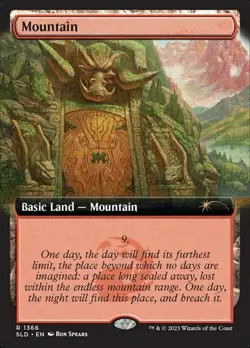 Mountain (#1366) - Foil Extended Art Secret Lair NM MTG - Image 1