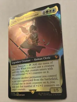 Yuna Grand Summoner FOIL MTG Mythic NM Final Fantasy Extended Art - Image 2