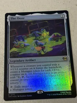 mtg foil The Ooze, rare artifact, TMNT, unplayed - Image 1