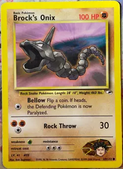 Brock's Onix - 69/132 - Gym Heroes Pokemon 2000 - Image 1