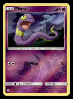 Ekans 26/68 Common Hidden Fates Reverse Holo Pokemon NM - Image 1