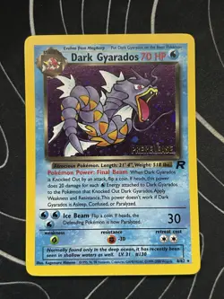 Pokemon Dark Gyarados Prerelease WOTC Promo Holo 8/82 70 - Image 1