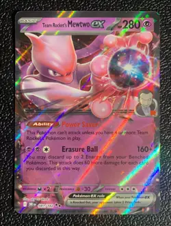 Pokemon TCG: Team Rocket's Mewtwo ex 081/182 Sv10: Destined Rivals Holo - Image 1