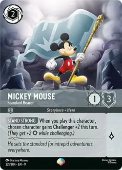 Mickey Mouse - Standard Bearer (Epic) 221/204 Fabled Holo NM Disney Lorcana - Image 1